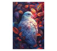 Autumn Leaf Pigeon Artwork Picture Puzzle for Adults, 1000 PCS | Visual matching and sorting - a simple way to organise the image at home.