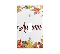Autumn Leaf Switch Cover Plate, Autumn Season Home Decor, Vintage Style Wall Plates, Thermoplastic Device Holder, Single Duplex Plug