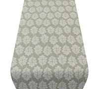 Autumn Leaf Table Runner in Summery Sage Green 100% Sustainable Cotton. Shabby Chic Dinner Party Table Decoration. Available in two sizes. (30cm x 180cm)