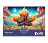 Autumn Leaf Tree 1000 Piece Jigsaw Puzzles Vibrant Abstract Floral Explosion for Adult Educational Games Beautiful Decoration Challenge High Difficulty Birthday Gifts 38x26cm/1000pcs