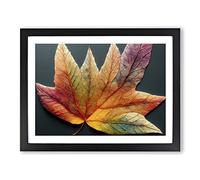 Autumn Leaf Vol.2 H1022 Framed Print for Living Room Bedroom Home Office Décor, Wall Art Picture Ready to Hang, Black A3 Frame (46 x 34 cm)