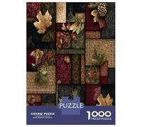Autumn Leaves 1000 Piece Jigsaw Puzzle Paper for Adults Brown Abstract Jigsaw Puzzle 52x38cm/1000pcs