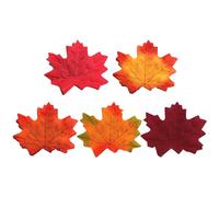 Autumn Leaves 100pcs Mixed Colour Artificial Maple Leaves Autumn Table Scatters Fall Leaf Bulk Crafts Silk Maple Leaves for Art Card Scrapbooking Halloween Party Making Festival Decoration