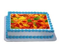 Autumn Leaves A4 Edible Icing Cake Topper Birthday Themed Cakes