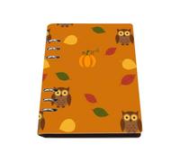 Autumn Leaves A5 Notebook, Pu Leather Notebooks, Lined Paper A5 Notebook Spiral Bound 180Pages/90Sheets, Exercise Book for Office, Workbook for Note Taking, College Supplies Journal Diary