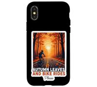 Autumn Leaves And Bike Rides Please Bicycle Fall Lover Quote Case for iPhone X/XS