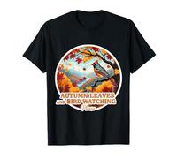 Autumn Leaves and Bird Watching Please Fall Lover Vintage T-Shirt