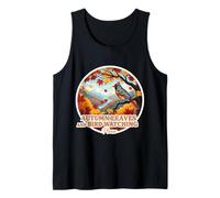 Autumn Leaves and Bird Watching Please Fall Lover Vintage Tank Top