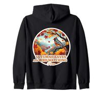 Autumn Leaves And Bird Watching Please Fall Lover Vintage Zip Hoodie