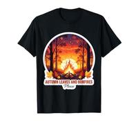 Autumn Leaves and Bonfires Please Fall Lover Camping Camper T-Shirt