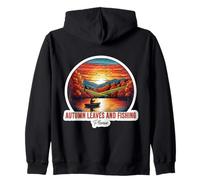 Autumn Leaves And Fishing Please Fall Lover Fisher Vintage Zip Hoodie