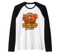 Autumn Leaves and Foraging Please Fall Lover Vintage Forage Raglan Baseball Tee