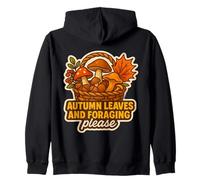 Autumn Leaves And Foraging Please Fall Lover Vintage Forage Zip Hoodie