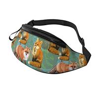 Autumn Leaves and Fox Crossbody Bag Runner Small Hip Pouch Bum Bag Running Waistpack Bumbag Beltbag Sport Slim Fashionable for Jogging Hiking Woman