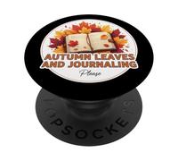 Autumn Leaves And Journaling Please Fall Lover Vintage Quote PopSockets Adhesive PopGrip