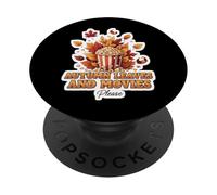 Autumn Leaves And Movies Please Fall Movie Night Lover Film PopSockets Adhesive PopGrip