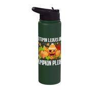 Autumn Leaves and Pumpkin Please Stainless Steel Insulated Water Bottle