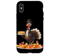 Autumn Leaves and Well Dressed Turkey with Fall Pie Case for iPhone X/XS