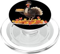 Autumn Leaves and Well Dressed Turkey with Fall Pie PopSockets PopGrip for MagSafe