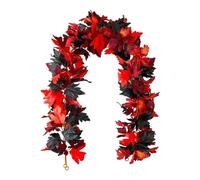 Autumn Leaves - Artificial Rattan Leaf String Realistic Maple Vine Garland Seasonal Boho Wall Hanging | Stylish Decoration for Autumn Table Wedding Indoor and Outdoor