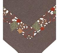 Autumn Leaves Brown Table Runner Tablecloth with Leaves