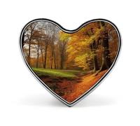 Autumn Leaves Button Pin Personalized Metal Round Badge for Clothes Bags - Custom Photo Lapel Brooch Seasonal Gift