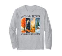 Autumn Leaves Christmas Dreams Cozy Fall Months Long Sleeve T-Shirt
