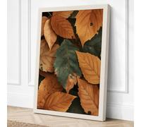 Autumn Leaves Close Botanical Canvas Wall Art Print 24x16 Inch (61 x 41 cm)
