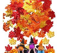 Autumn Leaves Confetti Autumn Leaves Confetti | Fall Party Table Confetti - 15g Glitter Maple Shape Thanksgiving Party Table Confetti