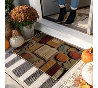 Autumn Leaves Doormat, Warm Earth Tones Welcome Mat for Indoor & Outdoor Use, Cozy Seasonal Decor, Non-Slip Rubber Dust-Absorbent Entryway Mat, Easy to Maintain 29x17 Inch
