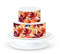 Autumn Leaves Edible Icing Sheet - A4 Decor Cake Decoration - Rich Fall Leaf Pattern - Border Covering Wedding Birthday Party