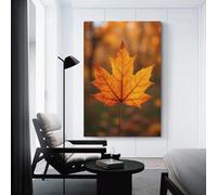 Autumn Leaves Falling Artistic Wall Art Painting The Picture of Animal Print On Canvas Artwork Pictures For Home Living Room Modern Decor Decoration 20x30inch(50x75cm)