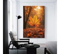 Autumn Leaves Falling Artistic Wall Art Painting The Picture of Animal Print On Canvas Artwork Pictures For Home Living Room Modern Decor Decoration 08x12inch(20x30cm)