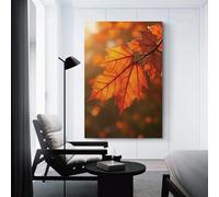 Autumn Leaves Falling Artistic Wall Art Painting The Picture of Animal Print On Canvas Artwork Pictures For Home Living Room Modern Decor Decoration 12x18inch(30x45cm)