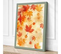 Autumn Leaves Falling Canvas Wall Art Print 30x20 Inch