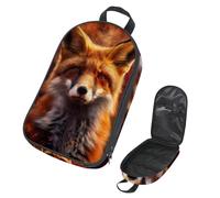 Autumn Leaves Fox Pattern2801 Kitchenware Storage Bag for Picnic, Waterproof Portable Cookware Organizer
