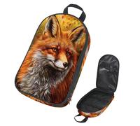 Autumn Leaves Fox Pattern2802 Kitchenware Storage Bag for Picnic, Waterproof Portable Cookware Organizer
