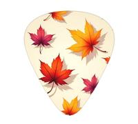 Autumn Leaves Guitar Picks Gift Set - 12 Smooth Durable Plectrums For Acoustic, Electric & Bass Guitar, Perfect Present For Guitar Lovers & Musicians