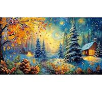 Autumn-Leaves-Heart-with-Pumpkin Jigsaw Puzzles 1000 Pieces Educational Game Challenge Fun and Challenging Family Game for Women, Gifts for Men for Relaxation 38x26/1000pcs