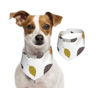 Autumn Leaves Hedgehog,Dog Bandanas Cotton Pet Scarf Adjustable Bibs for Pet,S