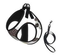 Autumn Leaves Hedgehog,Pet Harness,Adjustable Reflective Dog Harness,Pet Leash Vest,L