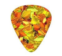 Autumn Leaves of Maple Guitar Picks with Organizer Storage Box Guitar Plectrums 12PCS 3 Thickness Thin Medium Heavy 0.46 0.71 0.96mm Guitar Picks For Acoustic Electric or Bass Guitars
