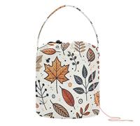Autumn Leaves Orange Yarn Bag Portable Yarn Storage Bags Organizer Crochet and Knitting Yarn Storage Organizer 8.3 x 11 Inch