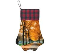 Autumn Leaves Print Christmas Pet Socking Festive Dog Paw Xmas Pets Gift For Seasonal Party Supplies