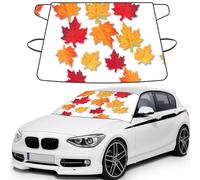 Autumn Leaves Print Windshield Cover, Durable 600d Oxford Waterproof Winter Windshield Protector