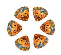Autumn Leaves Thanksgiving Day Pumpkin print Guitar Picks, 12PCS Premium Celluloid Guitar Pick Medium for Acoustic Guitar, Electric Guitar, Bass
