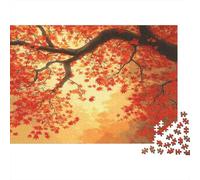 Autumn Leaves-Vibrant Fall Scenery Jigsaw Puzzles 1000 Pieces with Clean Edges Centenary Jigsaws As A Concentration Training Puzzle for Decompression And Decor 70x50cm/1000pcs