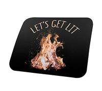 Autumn Let's Get Lit Bonfire All Over Mouse Pad Multi Standard One Size
