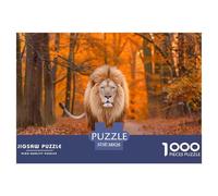 Autumn Lion Jigsaw Puzzles for Adults Kids Animal Puzzles 1000 Piece Educational Games Home Decoration Gifts 38x26cm/1000pcs