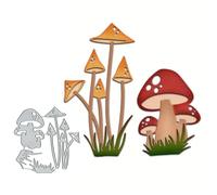 Autumn Lovely Layers Mushroom Metal Die Cuts for Card Making,Merry Christmas Tree Card Cutting Dies Cut Stencils DIY Scrapbooking Album Decorative Embossing Paper Card Embossing Craft